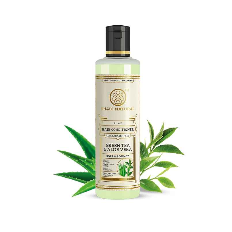 Khadi Natural Green Tea Aloe Vera Hair Conditioner | For Smooth and Manageable Hair