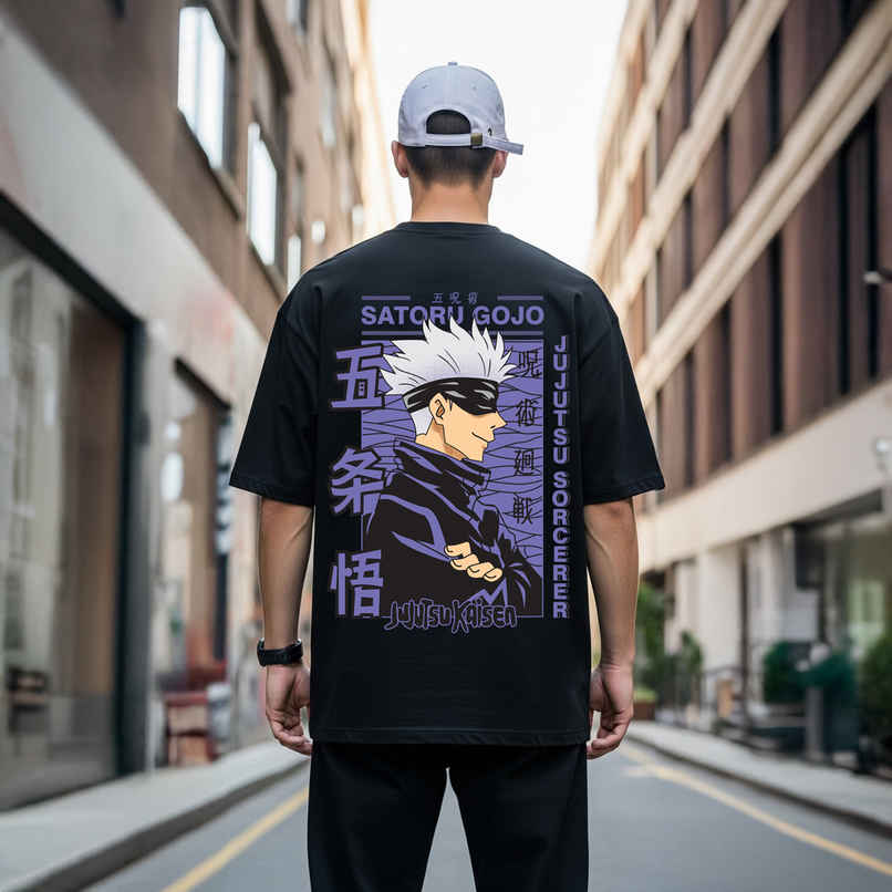 BENNY BROOKS Men's Round Neck half sleeve Oversized T-shirt |AA(ARN)BLACK131 | Black - M