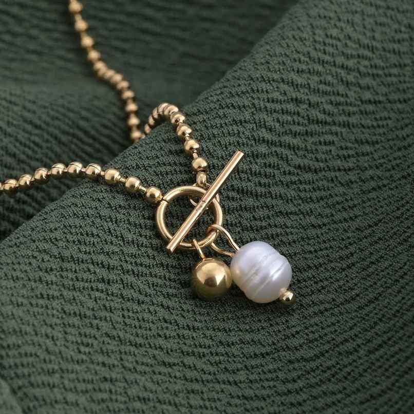 Palmonas Dainty Beaded Pearl Chain For Womens | Waterproof And Anti-Tarnish Palmonas Dainty Beaded Pearl Chain For Womens | Waterproof And Anti-Tarnish