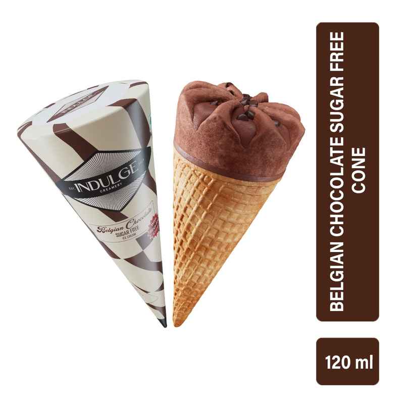 Indulge Creamery-Belgian Chocolate Sugar Free Cone