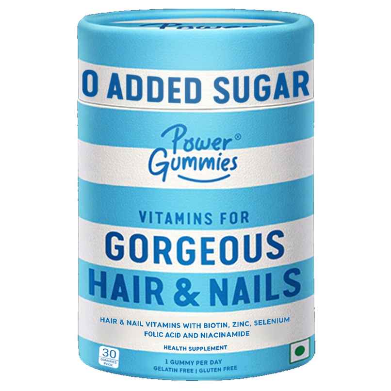 Power Gummies Gorgeous Hair And Nails Gummies� Now With 0 Added Sugar & New Heart Shape