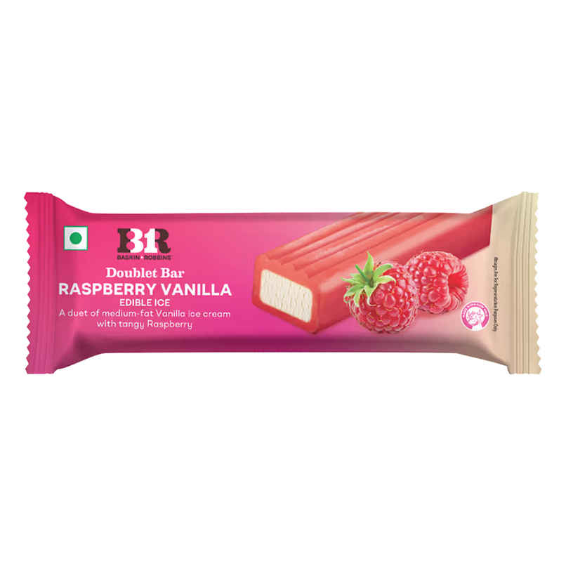 Baskin Robbins Raspberry Vanilla Doublet Bar Ice Cream Stick