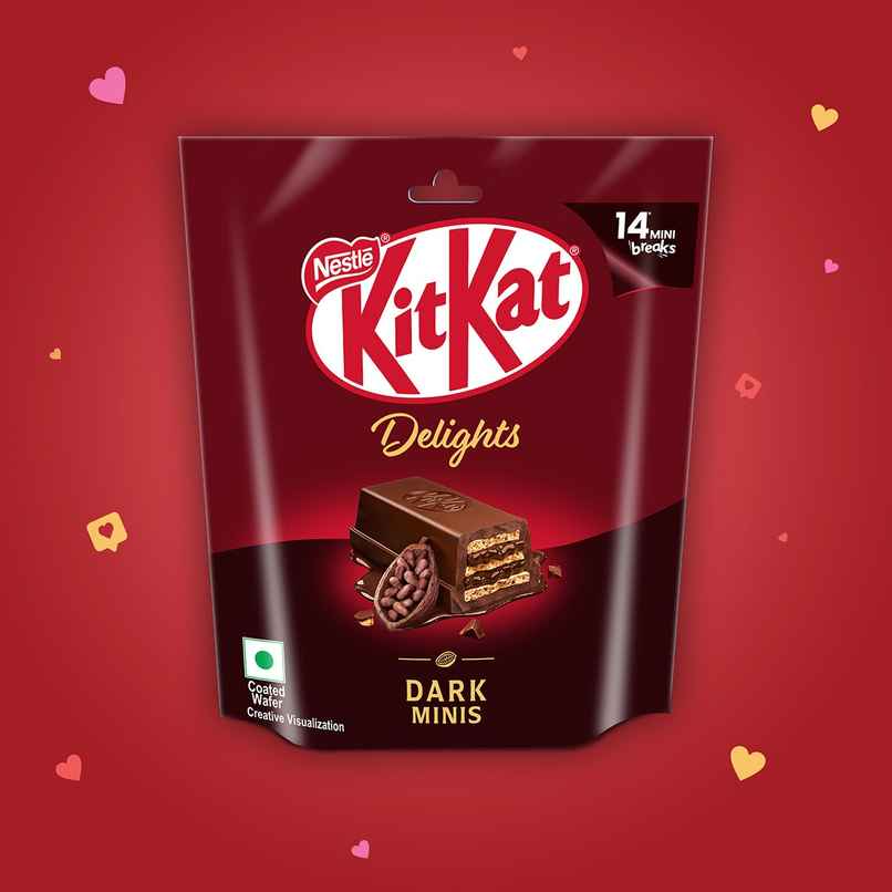 Kit-Kat Dark Minis | Sharebag | Intense Dark Chocolate Coated Wafers