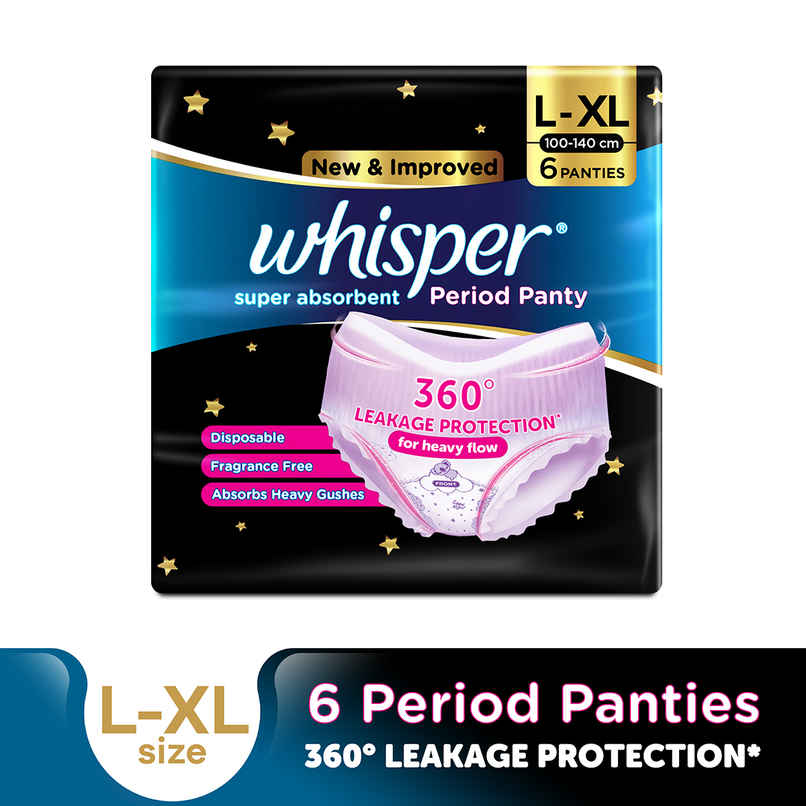 Whisper Super Absorbent Period Panties | L-XL