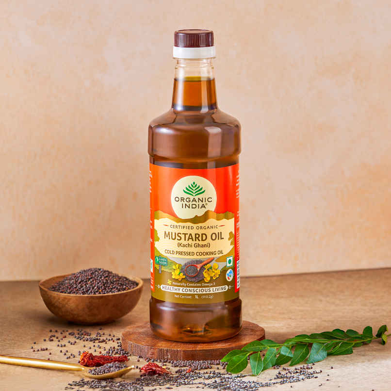 A TATA Product - Organic India Mustard Oil, Certified Organic, Lab Tested on 600+ Parameters A TATA Product - Organic India Mustard Oil, Certified Organic, Lab Tested on 600+ Parameters