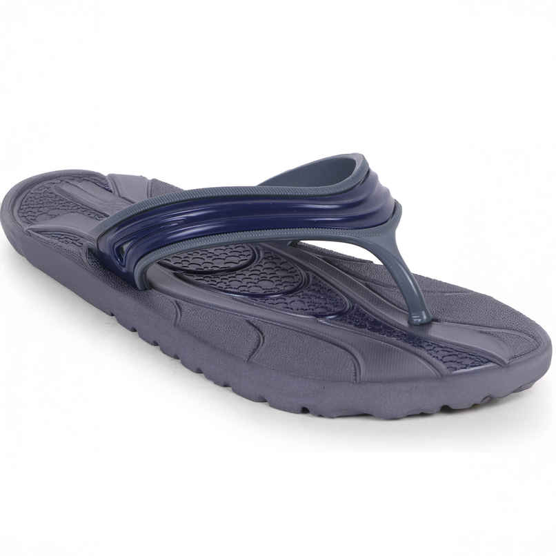 Action Men's Ong-19 Slippers | Evening Walk | Bathroom | Room Slippers | Dark Grey and Navy Blue - UK 9