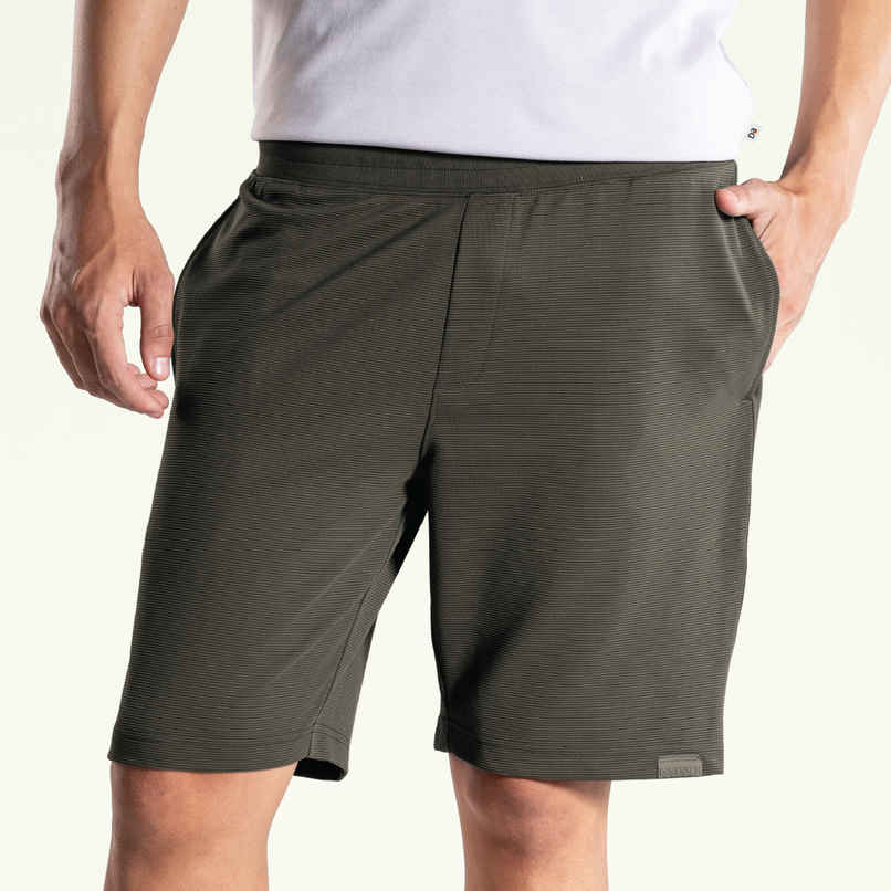 DaMENSCH Men's Workout Textured Shorts | Green - L