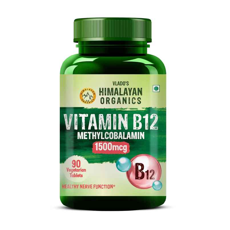 Himalayan Organics Methylcobalamin Vitamin B12 90 VEG Tablets