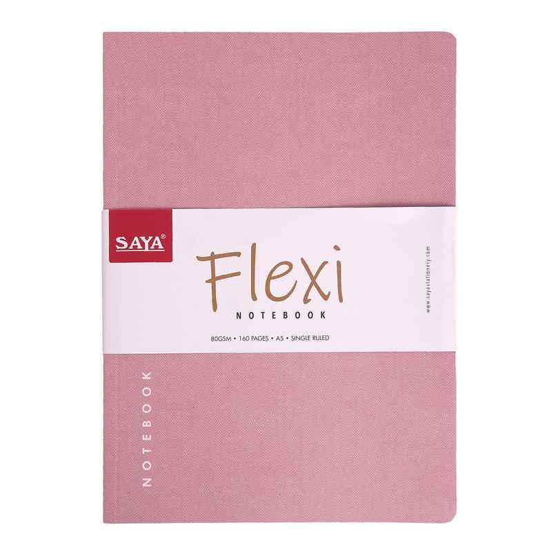 Saya Flexi A5 Notebook | Inside Pockets Bright Paper Ruled | 160 Pages | 14 x 10 cm | Assorted Saya Flexi A5 Notebook | Inside Pockets Bright Paper Ruled | 160 Pages | 14 x 10 cm | Assorted