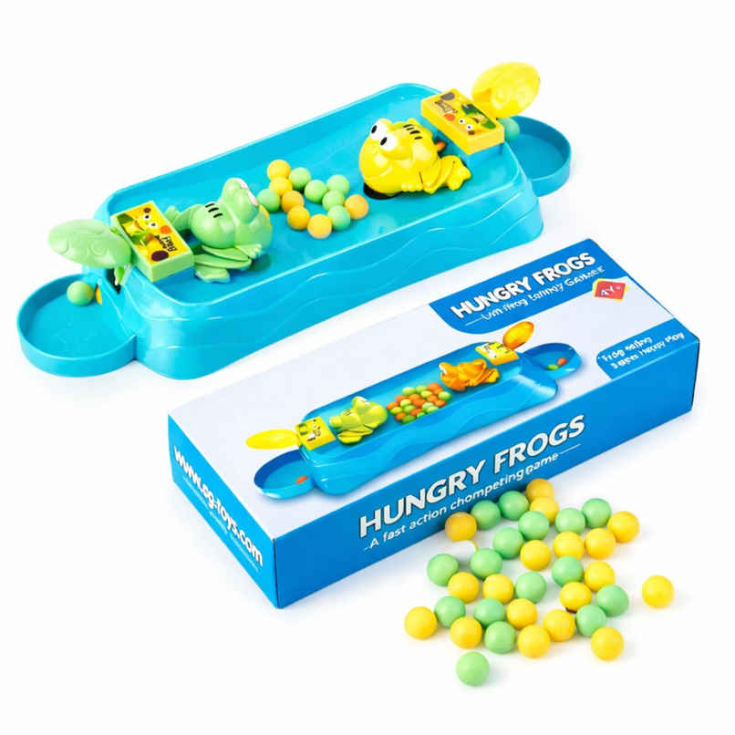 Fablue Hungry Frogs Tabletop Game Toy For Kids 2 Players | Interactive Indoor Fun Game