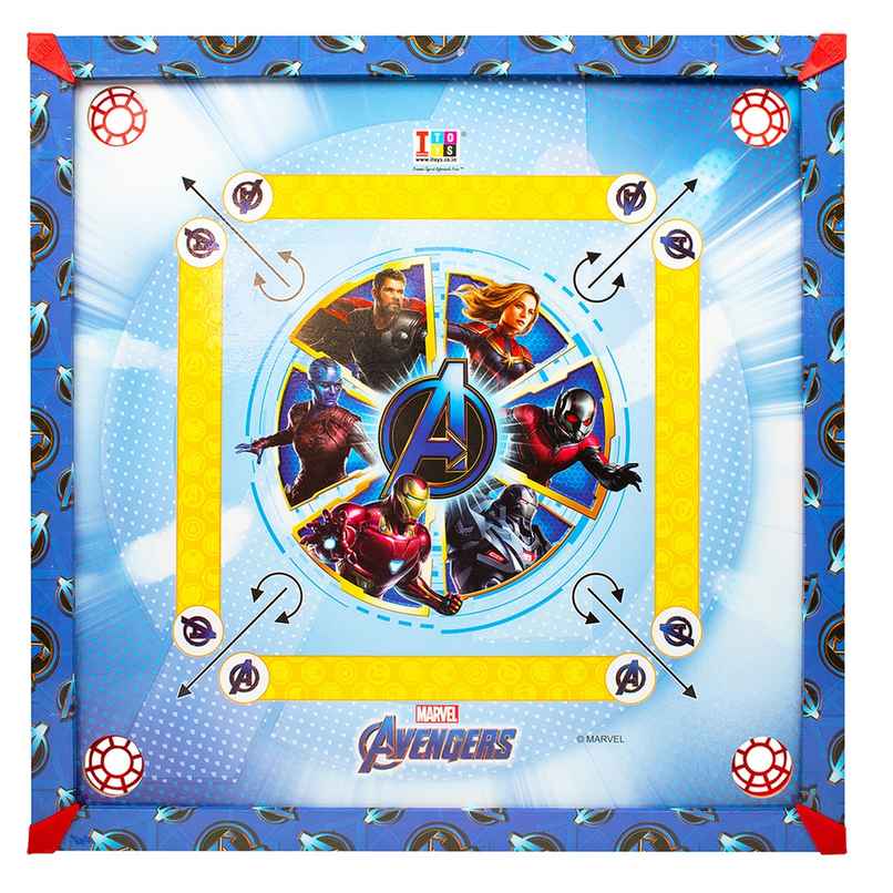 Itoys Carrom Board 26 x 26-Avenger (Colour May Vary)