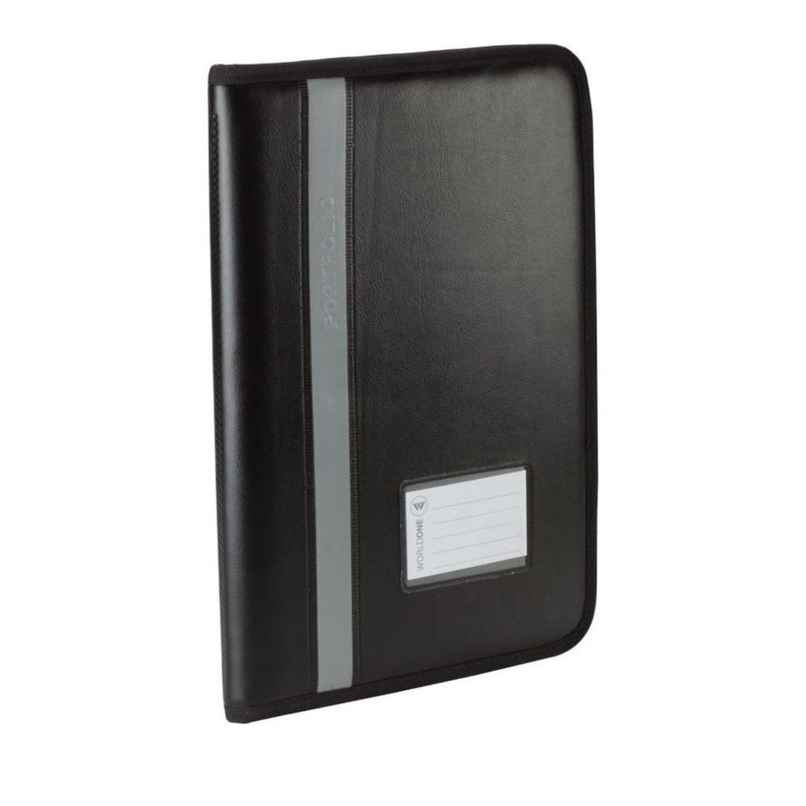 Worldone Leathrite Cover Display Book With 20 Inside Pocket With Name Card And Zipper Closure