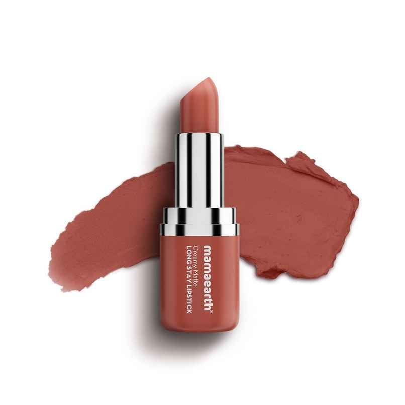 Mamaearth Creamy Matte Long Stay Lipstick | 06 Apricot Taupe