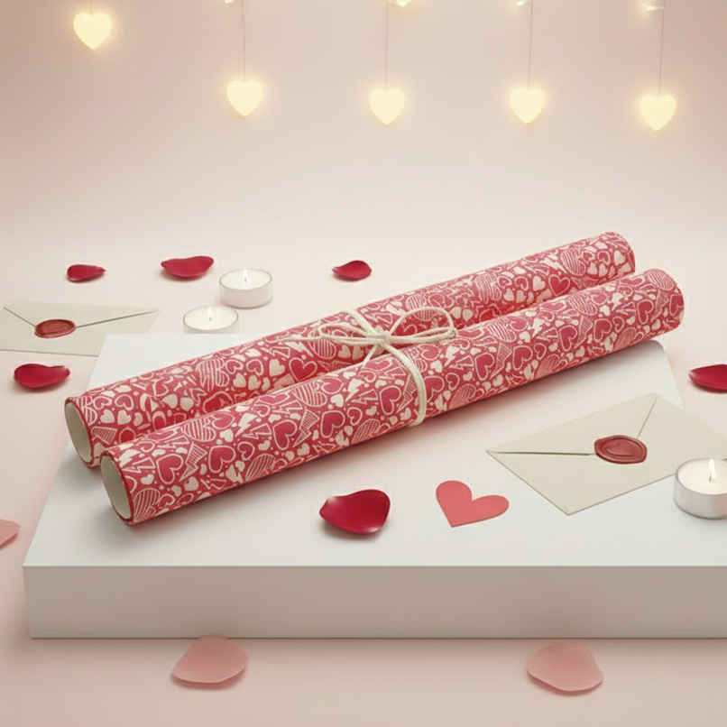 Multi Heart Gift Wrapping Paper | Mad Over Prints