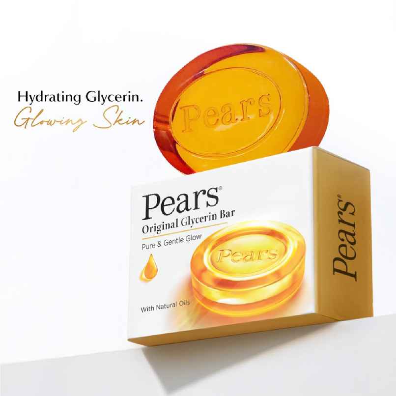 Pears Moisturising Bathing Bar Soap with Glycerine Pure & Gentle - For Golden Glow Pears Moisturising Bathing Bar Soap with Glycerine Pure & Gentle - For Golden Glow