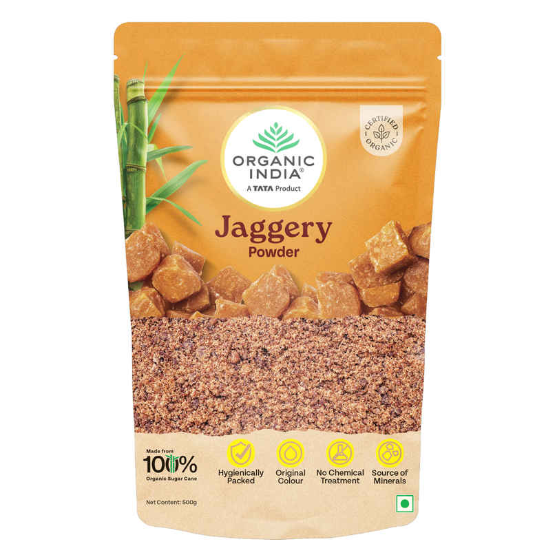 A TATA Product - Organic India Jaggery Powder - Pure & Natural, A Healthy Sugar Substitute