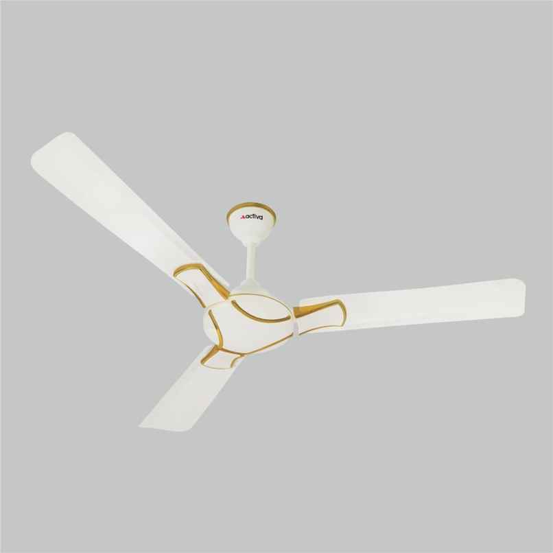 Activa High Speed Ceiling Fan,1200mm, 390 RPM, Anti DUST Coating,Pure Copper, Corolla Pearl Ivory