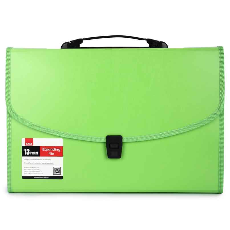 Saya Vibrant Expanding Bag - 13-Part Indexed Divider Sections | Assorted Saya Vibrant Expanding Bag - 13-Part Indexed Divider Sections | Assorted