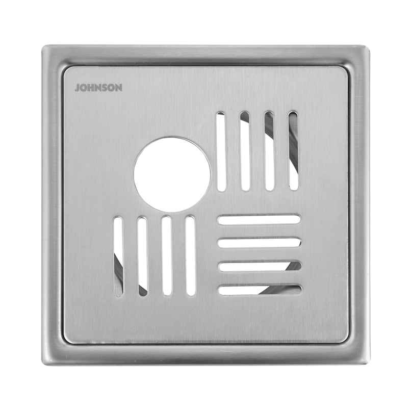 Johnson Ruby 5 x 5 Square Floor Drain With HoleSs304 Anti-Rust, Matt/ Satin Finish