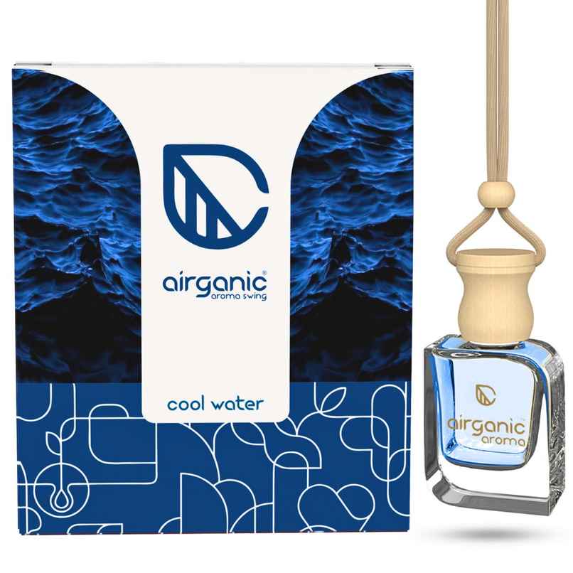 Airganic Swing Prime - Cool Water Car Perfume Pod | Natural Essential Fragrance Oils in Glass