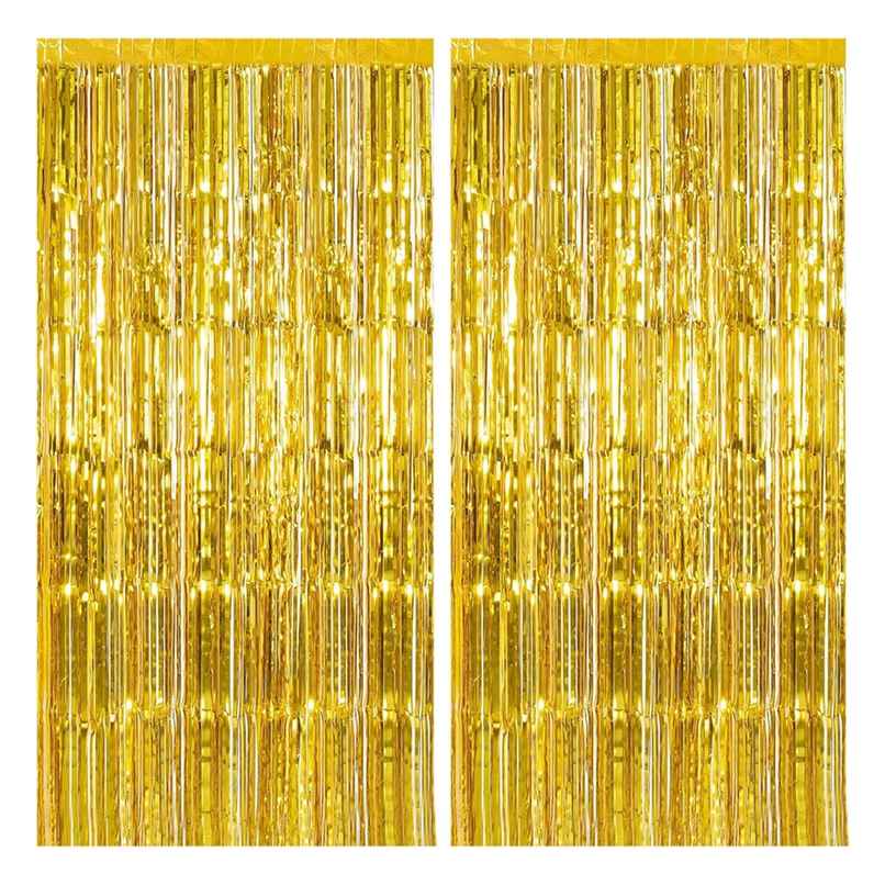 Golden Foil Curtain | Pack of 2 | Party Propz