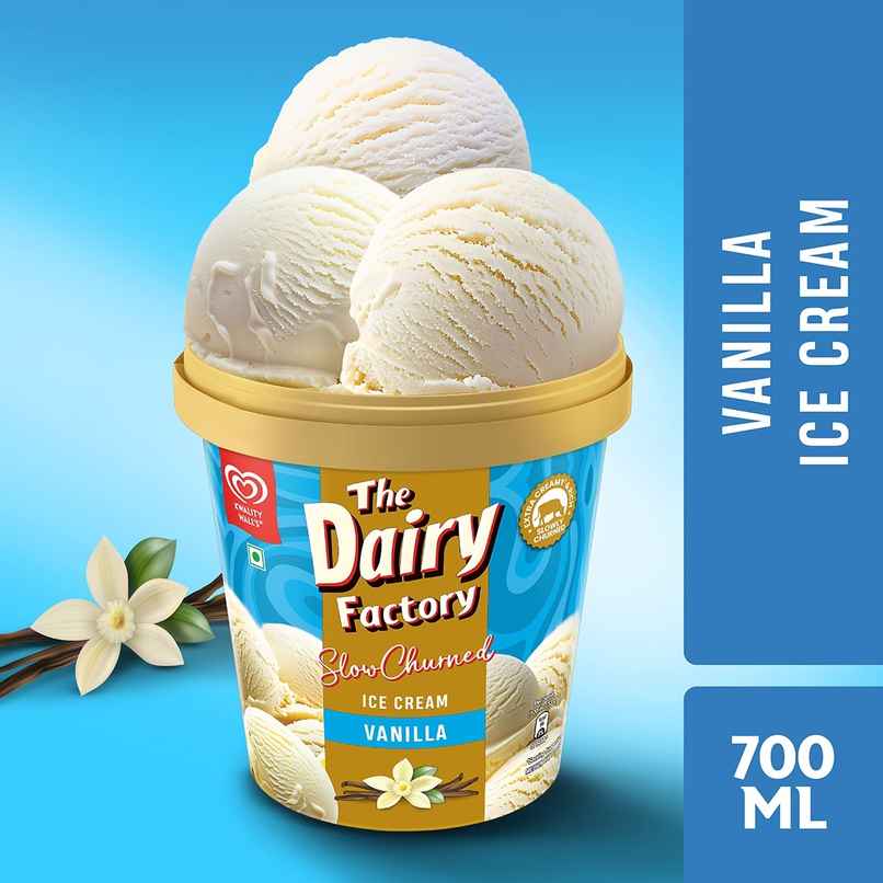 Kwality Wall's The Dairy Factory Vanilla Ice Cream Tub Kwality Wall's The Dairy Factory Vanilla Ice Cream Tub