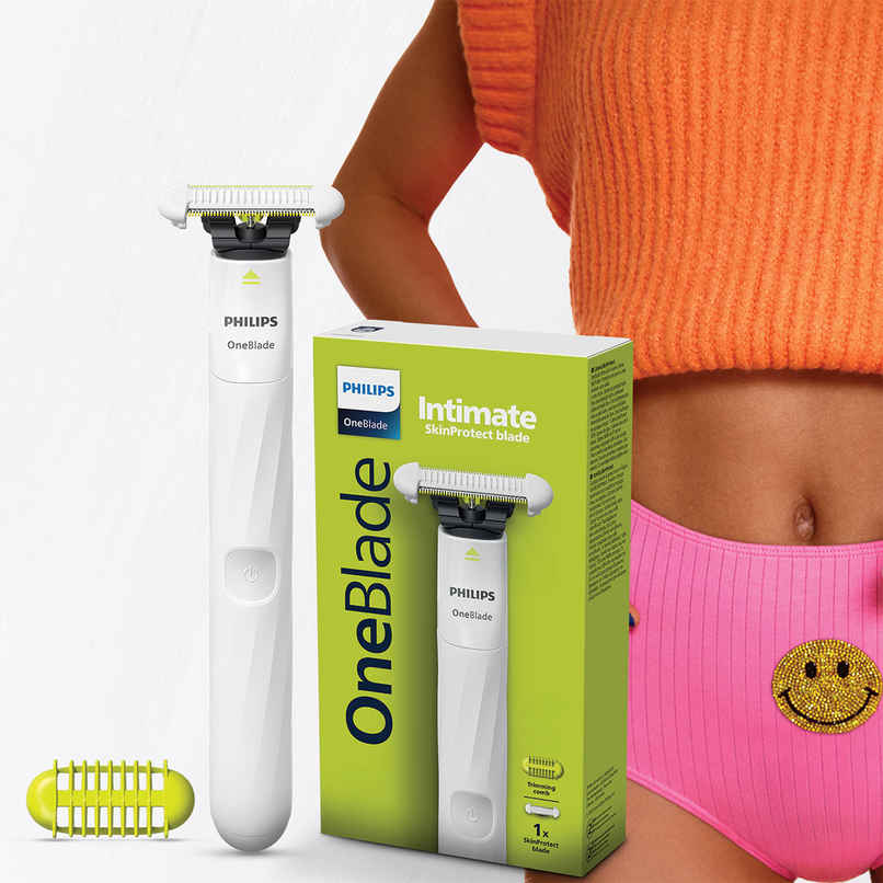 Philips OneBlade Intimate Trimmer & Razor for Men & Women | Gentle, No Irritation | QP1924-20