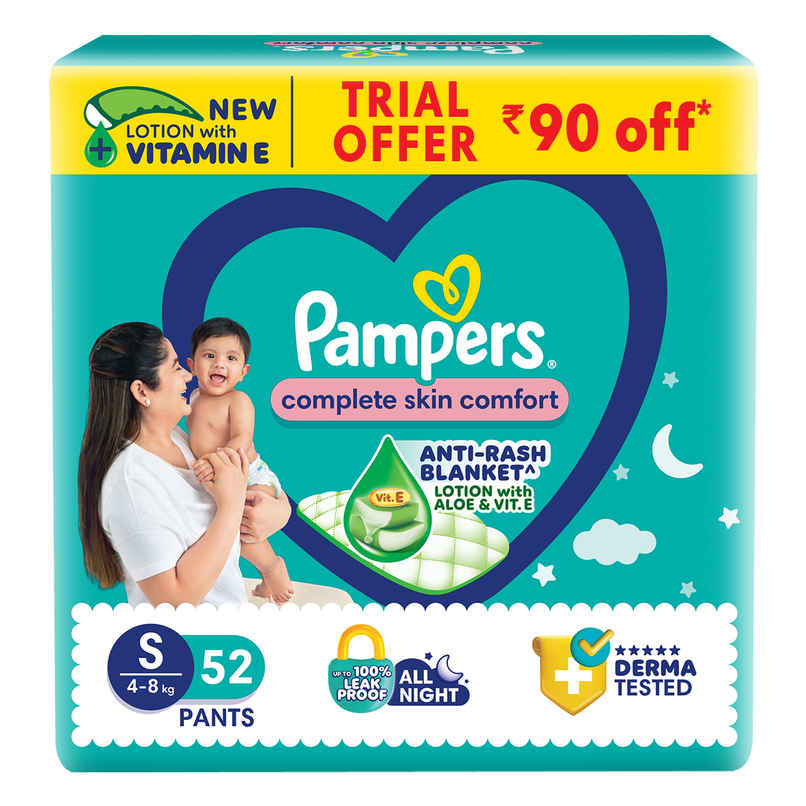 Pampers All Round Protection Baby Diapers | Pant Style | S | 52 pcs