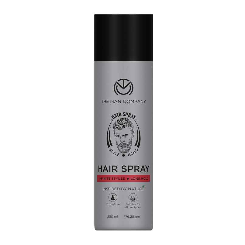The Man Company Hair Styling Spray For Men| Strong Hold, Long Lasting, Matte Look & Instant Grip | Natural Shine, Non-Stick, Ultra Hard The Man Company Hair Styling Spray For Men| Strong Hold, Long Lasting, Matte Look & Instant Grip | Natural Shine, Non-Stick, Ultra Hard