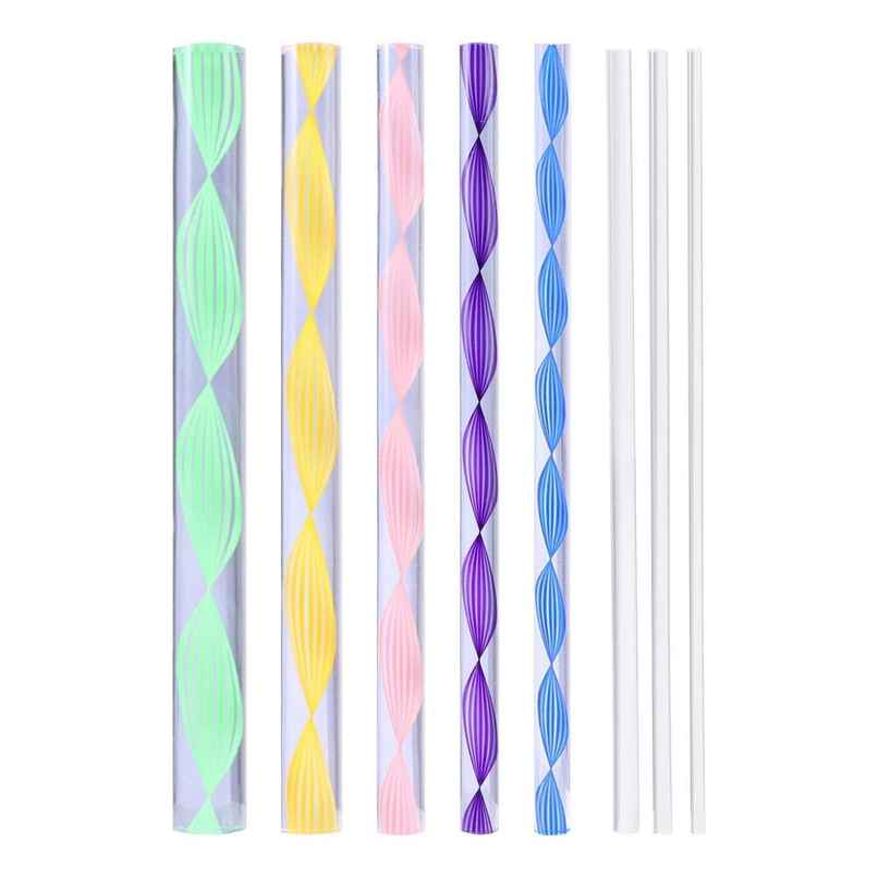 Chrome Mandala Art Tool Set of 8 Pcs Acrylic Flat Head Twisted Sticks for Nail Art & DIY Painting Chrome Mandala Art Tool Set of 8 Pcs Acrylic Flat Head Twisted Sticks for Nail Art & DIY Painting