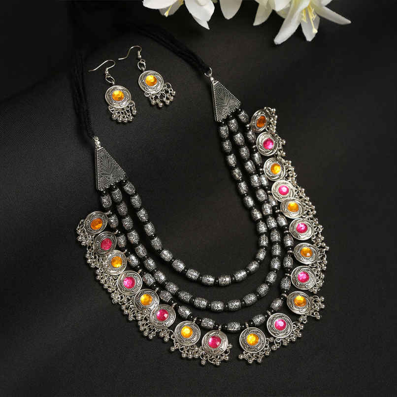YouBella Afghani Tribal Latest Design Jewellery Jewellery Set for Women (Multi-colour)