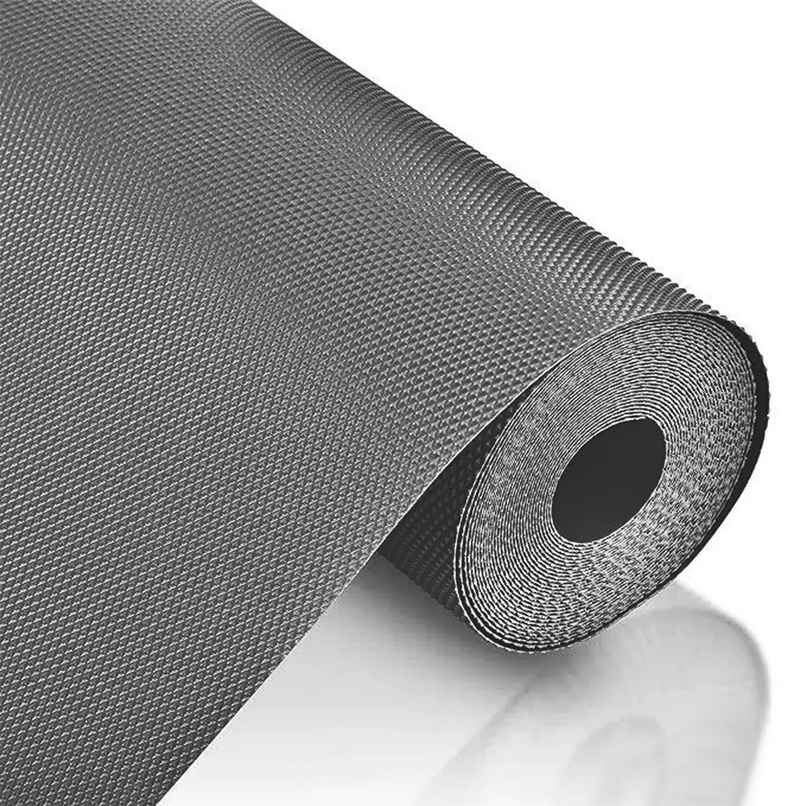Story@home EVA Anti Slip Mat Diamond Shelf Liner Roll 5 Mtr 500 cm x 45 cm -Titanium Dark Grey