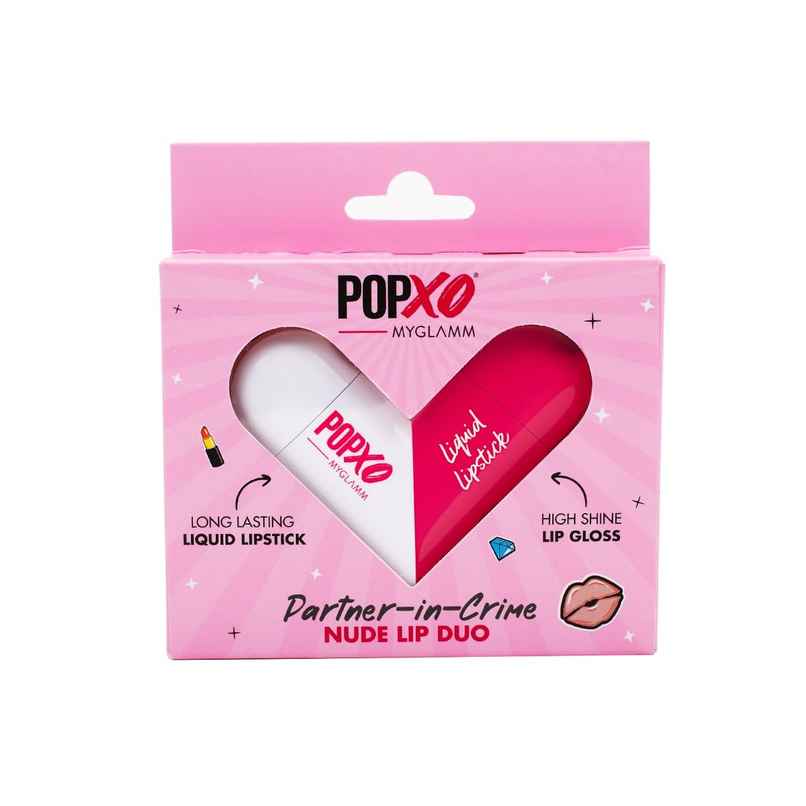 Myglamm Popxo Liquid Lipstick & Lipgloss Love Kit - Partner In Crime Myglamm Popxo Liquid Lipstick & Lipgloss Love Kit - Partner In Crime