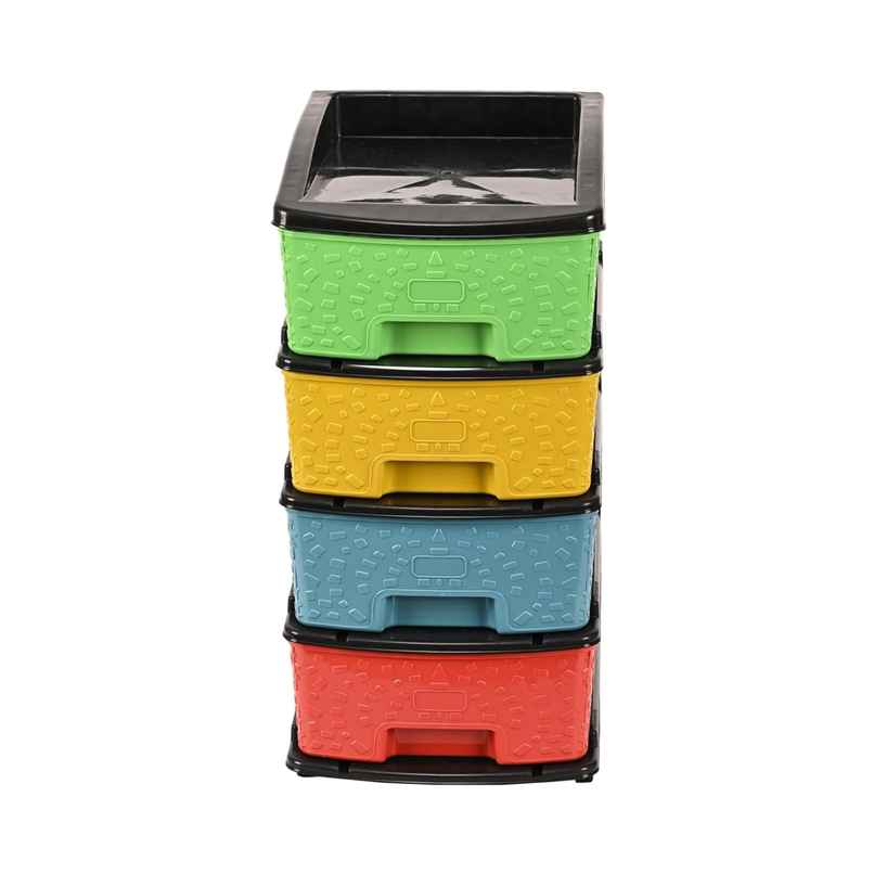 Kuber Industries 4-Tier Multipurpose Plastic Drawers Storage Organizer Rack | Multicolor Kuber Industries 4-Tier Multipurpose Plastic Drawers Storage Organizer Rack | Multicolor