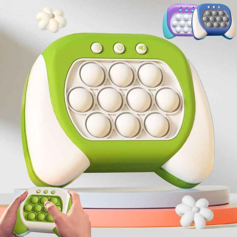 Fablue Mini Fast Push Pop Interactive Game Toy Light-up Bubble Pop Fidget Toy for Kids - Multicolor