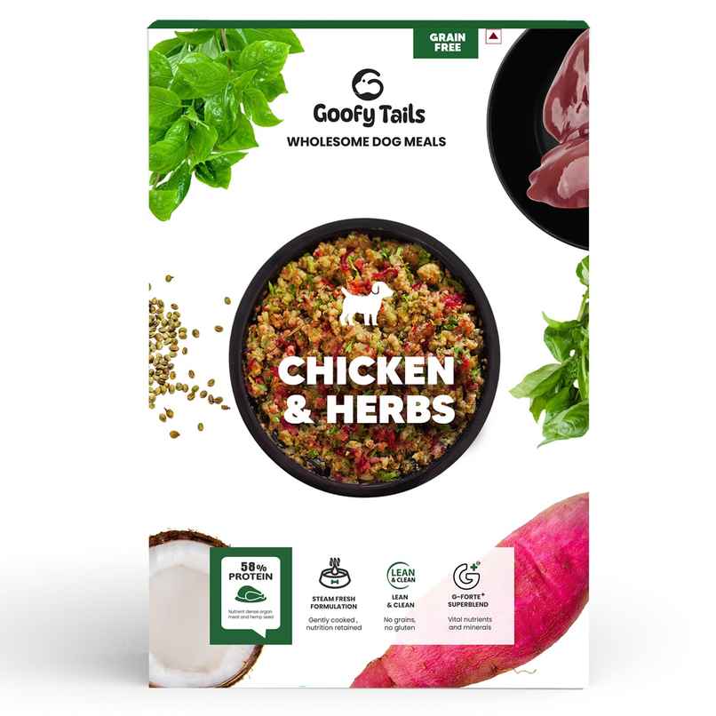 Goofy Tails Chicken & Herbs Fresh Dog Food | Grain and Gluten Free | Dog and Puppy Food