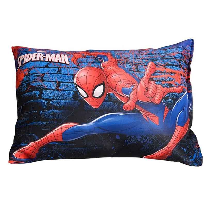 Kuber Industries Spiderman Print Baby Pillow | Soft Kids Pillow for Sleeping & Travel (Navy Blue)