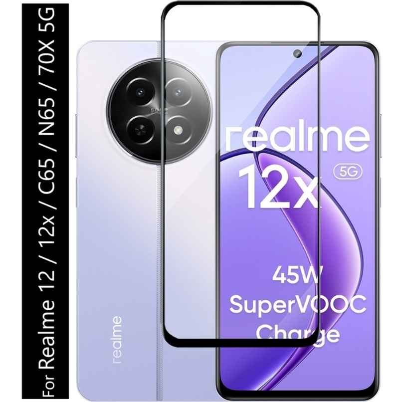 Kwine Case Realme 12 / 12X / C65 / N65 / 70X 5G Tempered Glass Screen Protector