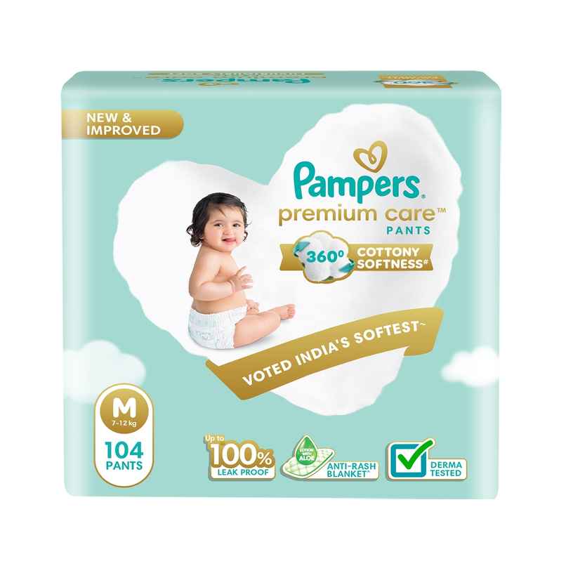 Pampers Premium Care Baby Diapers | Pant Style | M