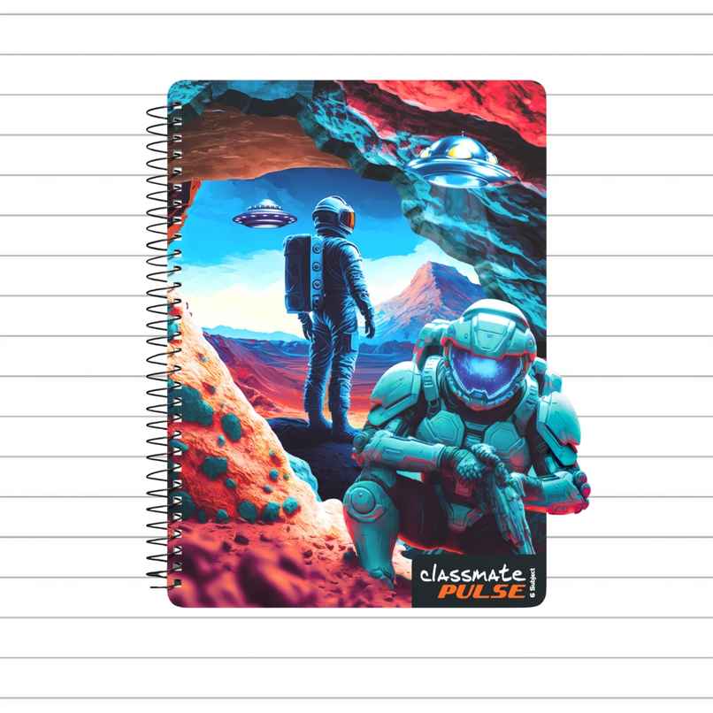 Classmate | Assorted Single Line Pulse 3D Spiral Notebook (302 Pages) - Assorted