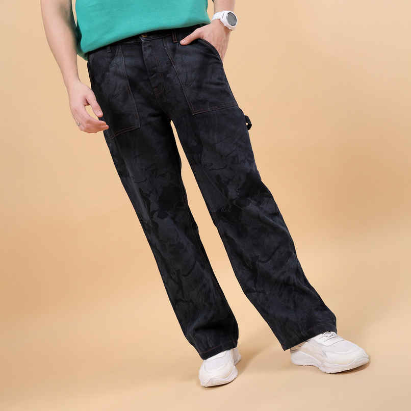 The Indian Garage Co Men's G371 Baggy Fit Solid Casual Jeans | Dark Blue | 32 The Indian Garage Co Men's G371 Baggy Fit Solid Casual Jeans | Dark Blue | 32