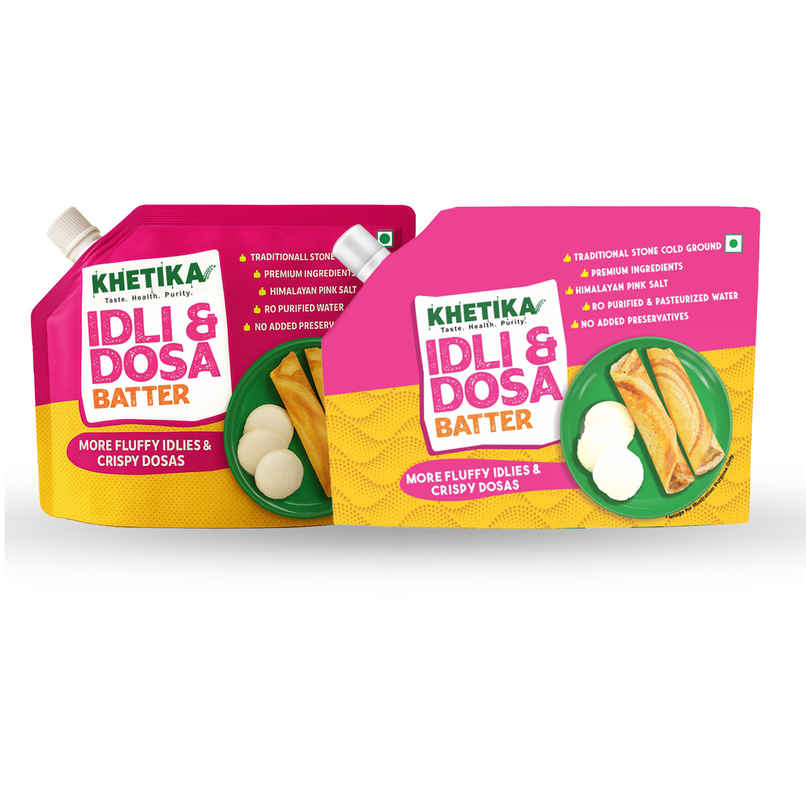 Khetika Fresh Idli Dosa Batter (1kg) & Khetika Fresh Idli Dosa Batter (500g) Combo