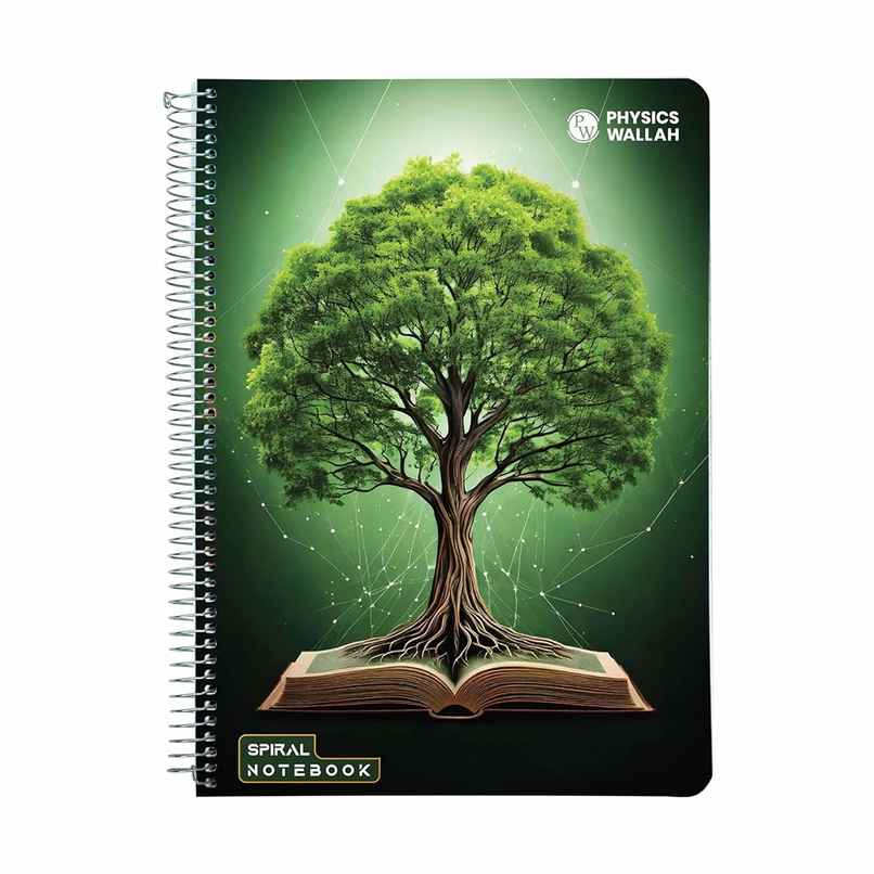 Physics Wallah A4 Size 300 Pages Spiral Binding Notebook | Ruled | Print may vary