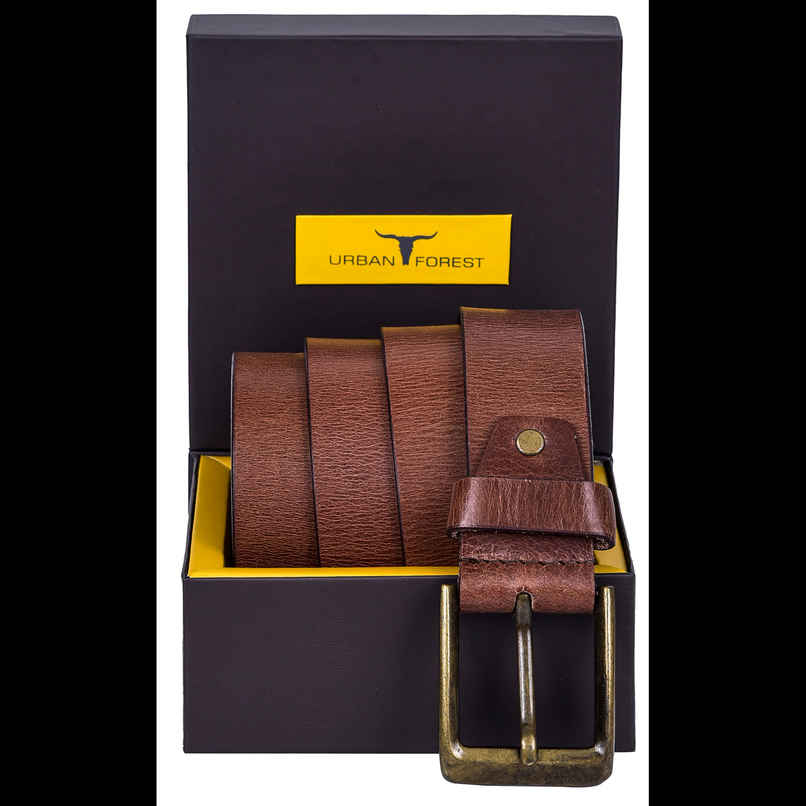 URBAN FOREST Men's Textured Casual Leather Belt | Tan URBAN FOREST Men's Textured Casual Leather Belt | Tan