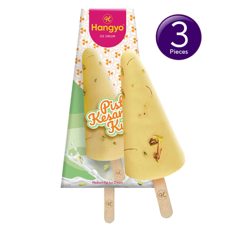 Hangyo Pista Kesar Kulfi Medium Fat Ice Cream Combo  
