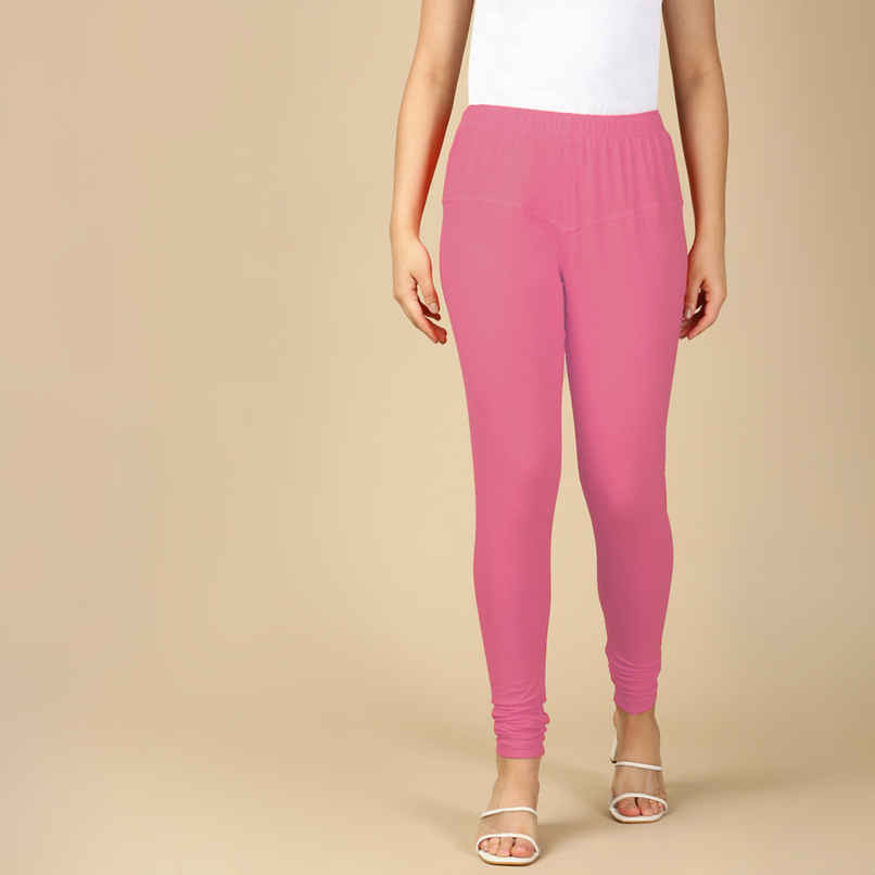 PYNK By Lux Cozi Women Ultra Soft 360 Stretch Premium Cotton Churidar Leggings|Light Pink|Free Size PYNK By Lux Cozi Women Ultra Soft 360 Stretch Premium Cotton Churidar Leggings|Light Pink|Free Size