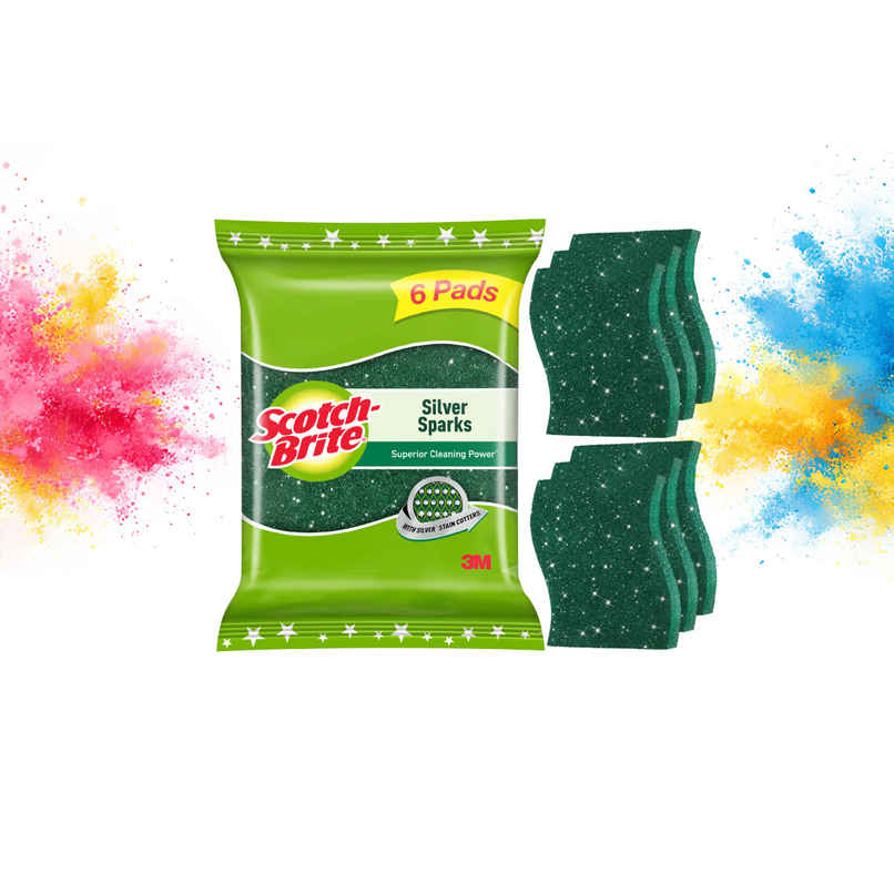 Scotch Brite Silver Sparks Scrub Pad Scotch Brite Silver Sparks Scrub Pad