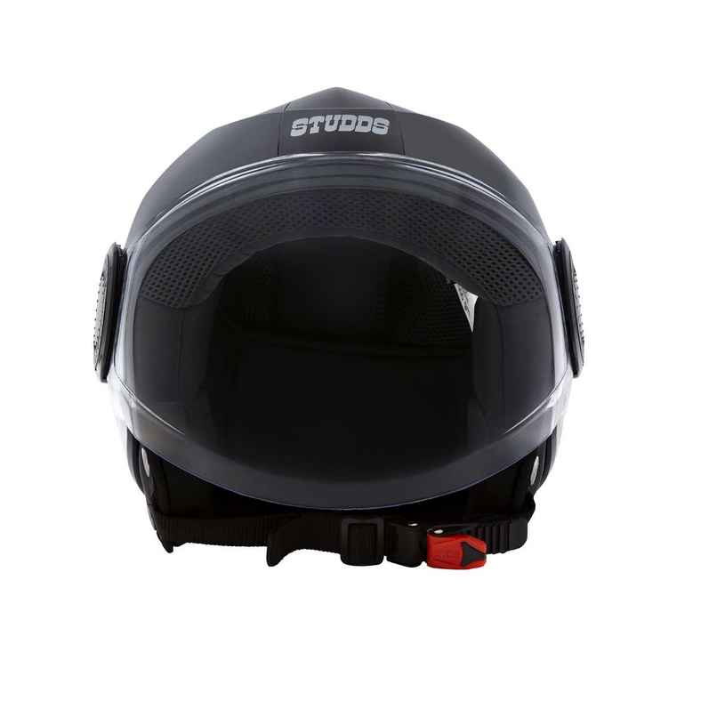 Studds Urban Isi Certified Open Face Motorcycle Helmet For Adults With Visor (Black - M)