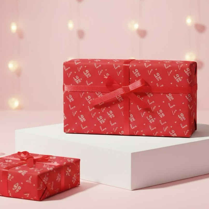 Love Gift Wrapping Paper | Pack of 2 | Mad Over Prints