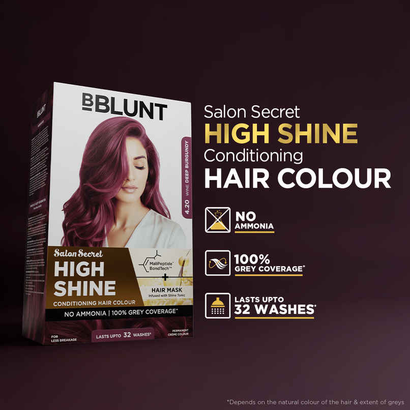 Bblunt Salon Secret High Shine Conditioning Hair Colour | Wine Deep Burgundy Bblunt Salon Secret High Shine Conditioning Hair Colour | Wine Deep Burgundy